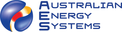Header: Australian energy systems logo with a stylized blue and orange sphere next to the company name in green text. | AES - Pool Heating & Energy Efficient Products